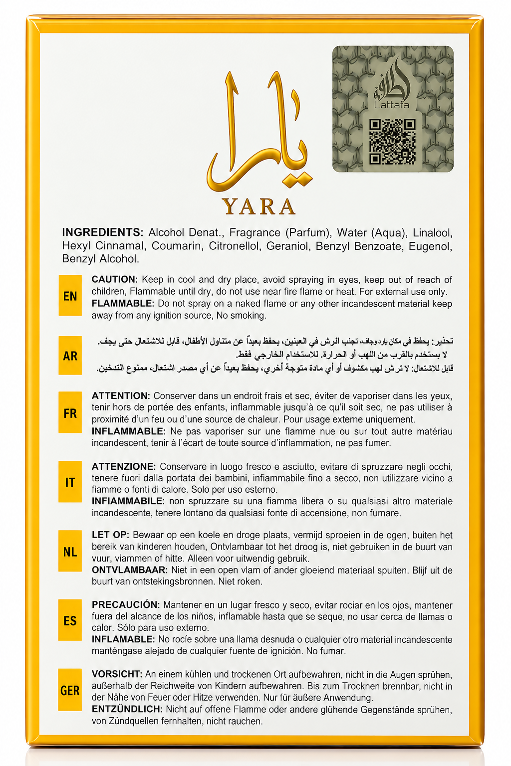 Lattafa Yara Tous Eau de Parfum for Women – 3.4 oz / 100 ml